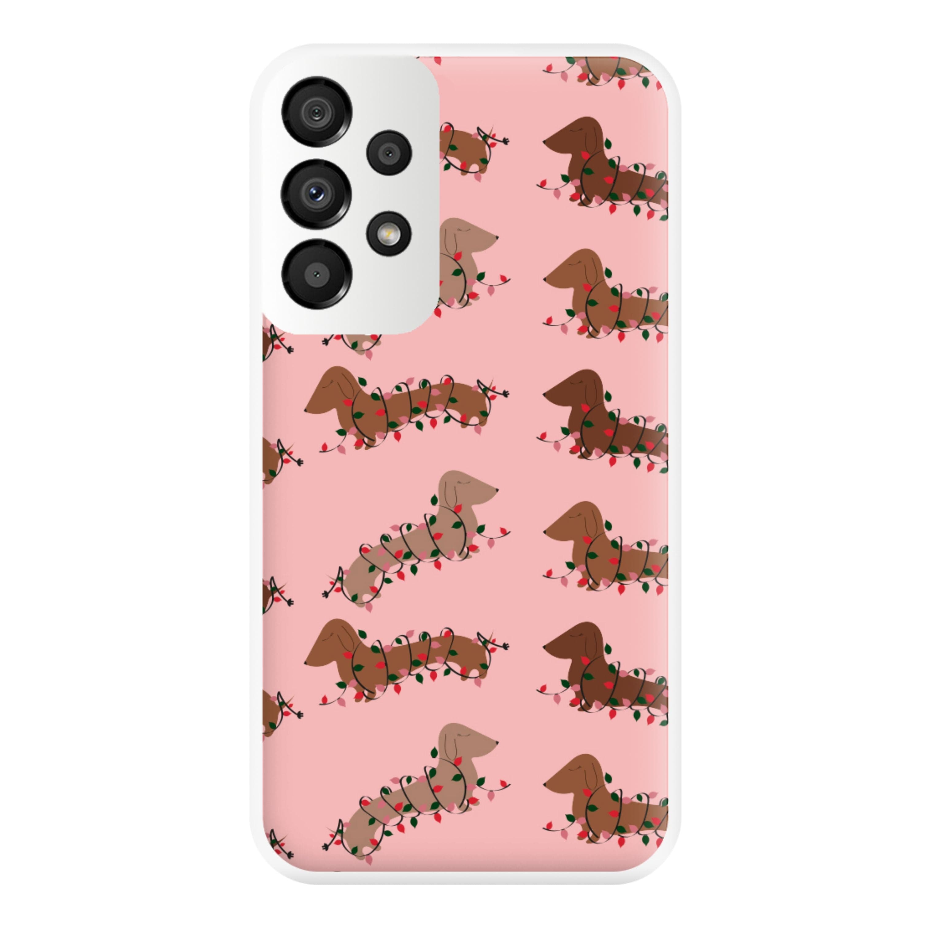 Dachshund Christmas Pattern Phone Case