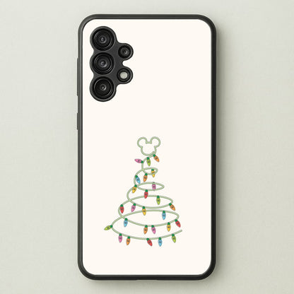 Cartoon Mouse Christmas Tree Lights Galaxy A13 Case