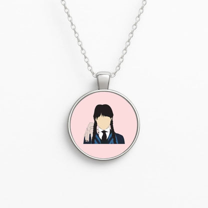 Wednesday And Thing Circle Necklace