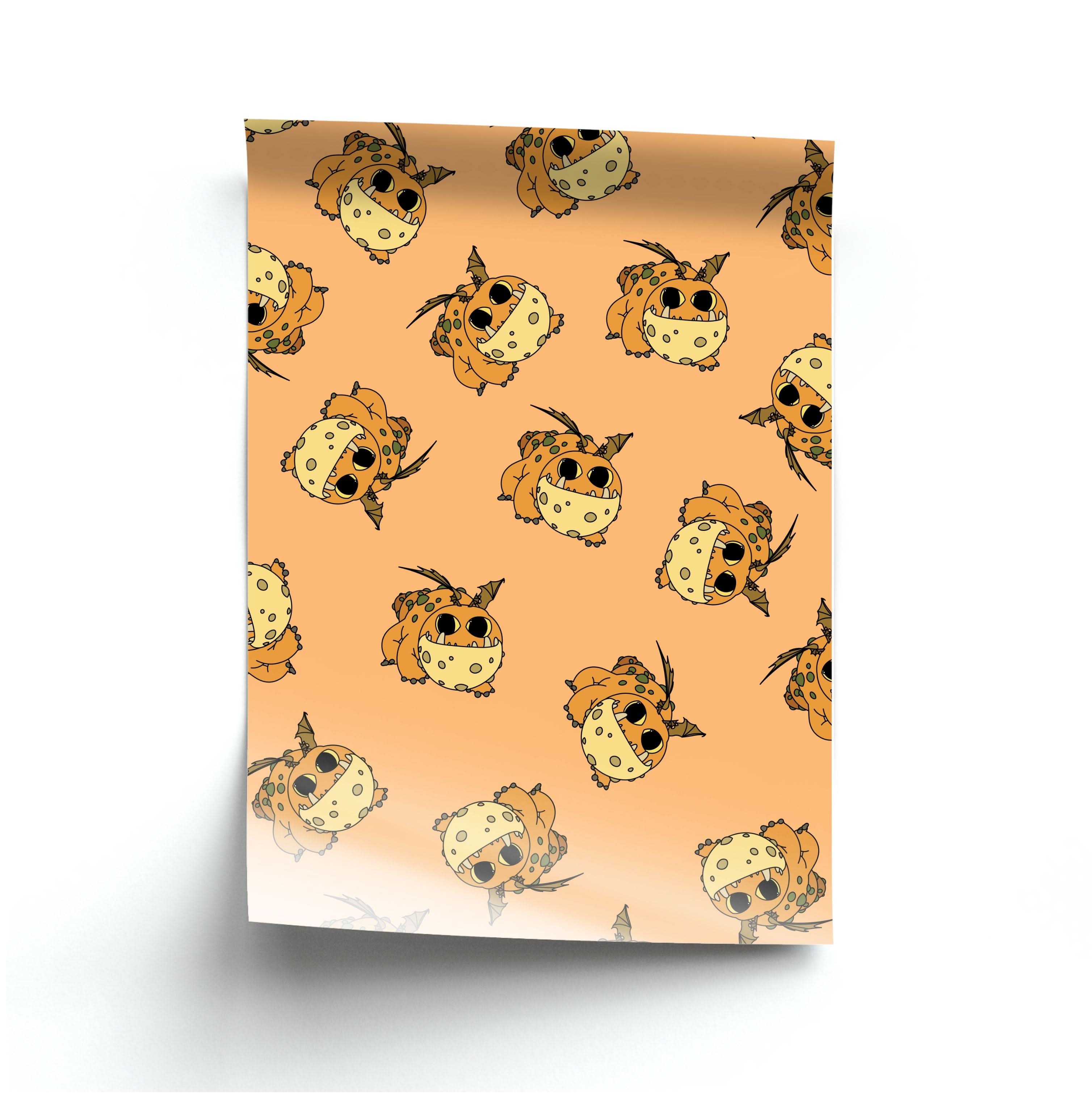 Baby Dragons Pattern Poster