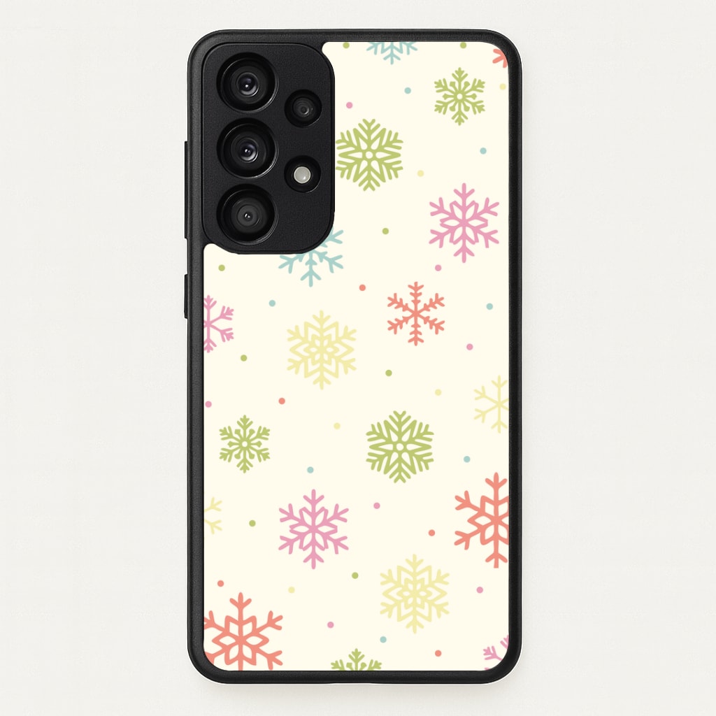 Pastel Snowflakes Pattern Galaxy A33 Case