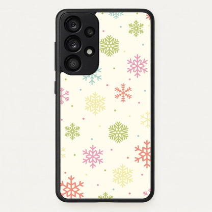 Pastel Snowflakes Pattern Galaxy A33 Case