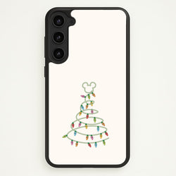 Cartoon Mouse Christmas Tree Lights Galaxy S23 Case