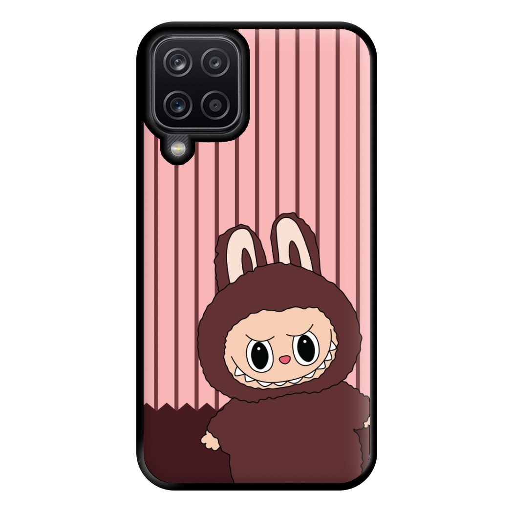 Stripey Cute Brown Monster Galaxy A12 Case