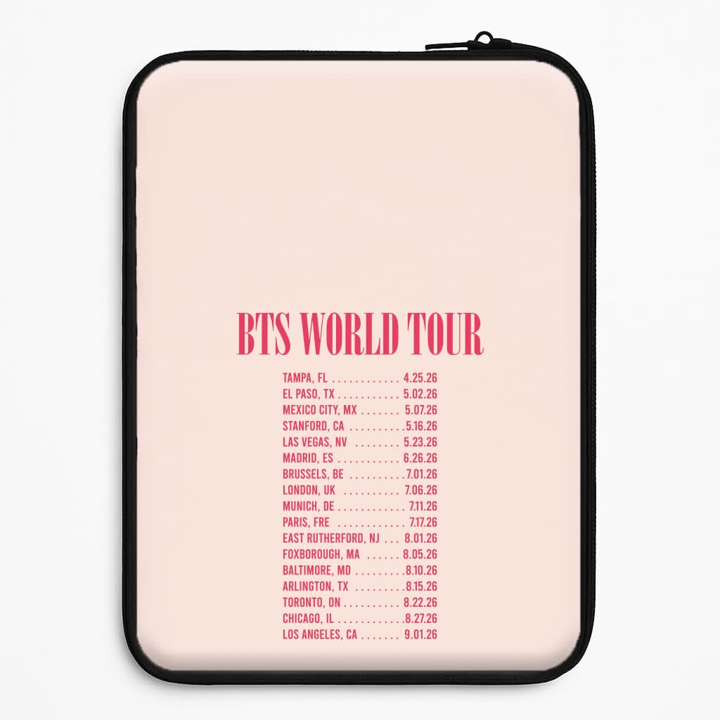 K-Pop Band World Tour List 2026 Universal Laptop Sleeve