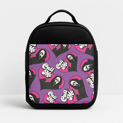 Call Me Heart Pattern Insulated Lunch Bag