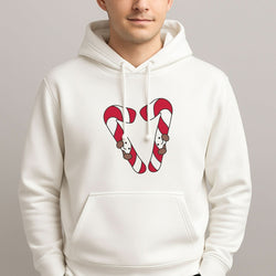 Christmas Candycane Plushies Mens Hoodie