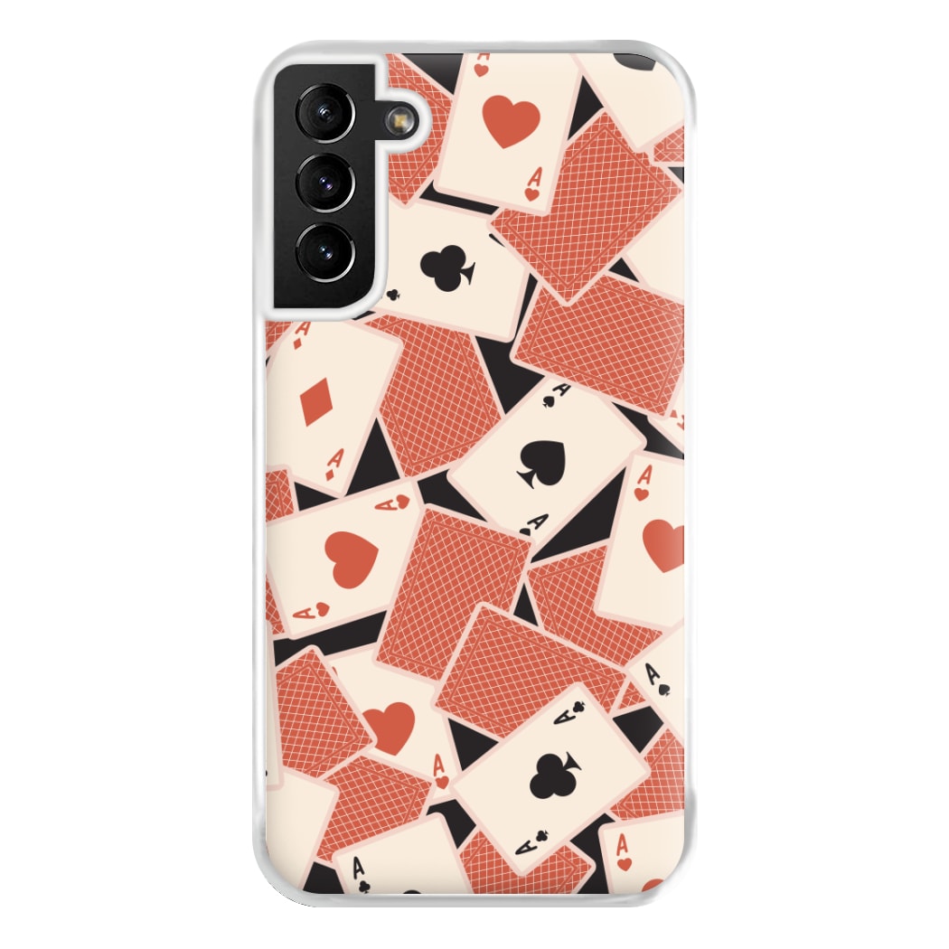 Playing Cards Collage Pattern Galaxy S21 Case