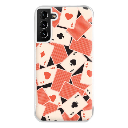 Playing Cards Collage Pattern Galaxy S21 Case