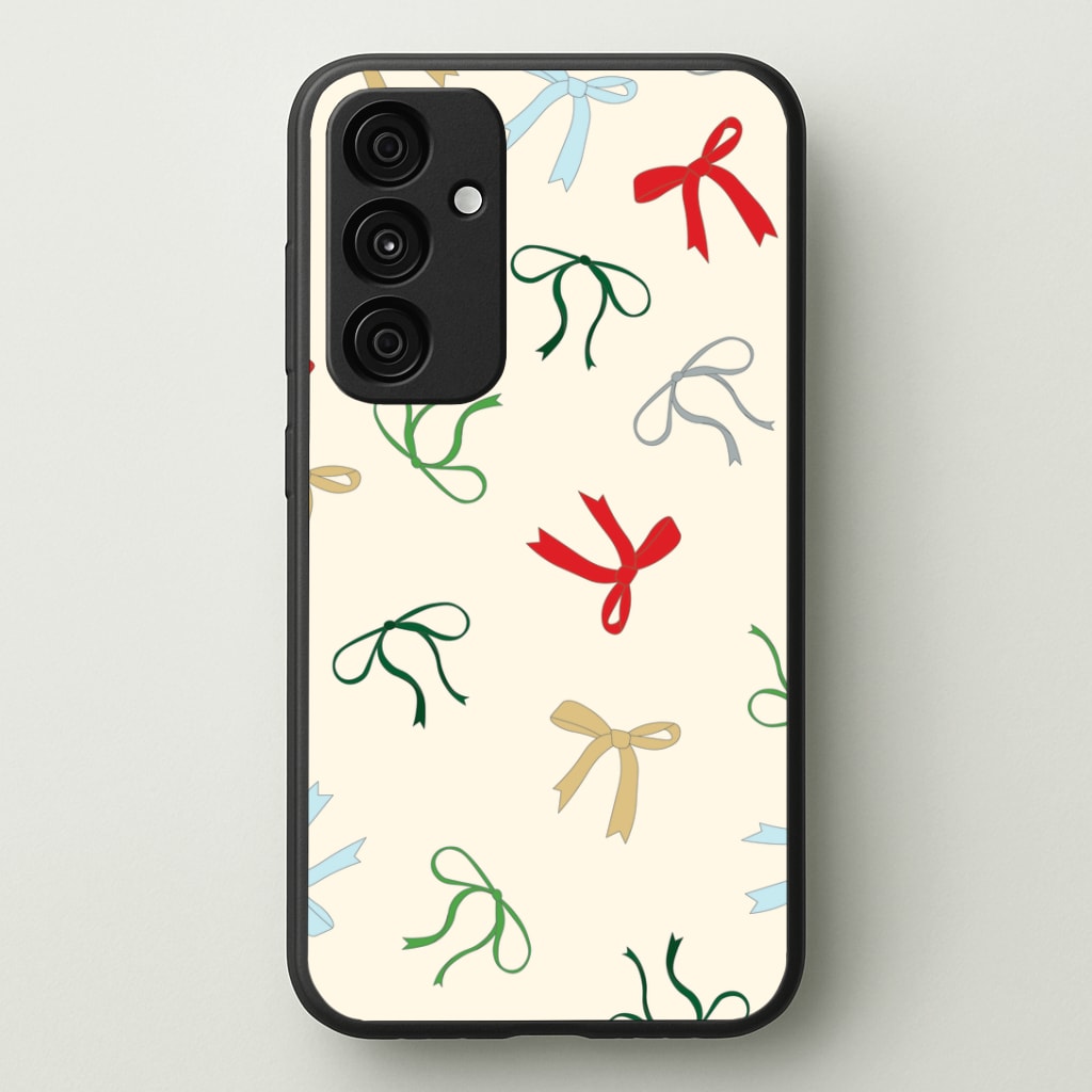 Coquette Christmas Bows Pattern Galaxy A35 Case