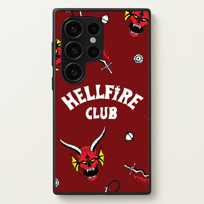 Hellfire Club Icons Collage Red Galaxy S24 Ultra Case