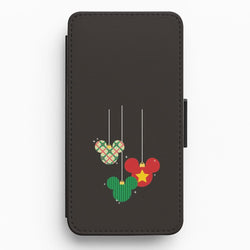 Cartoon Mouse Hanging Baubles Flip / Wallet Phone Case