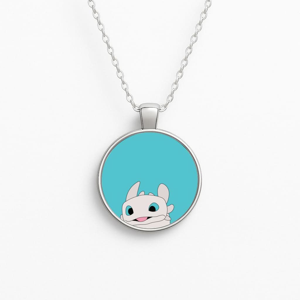 White Fury Dragon Necklace