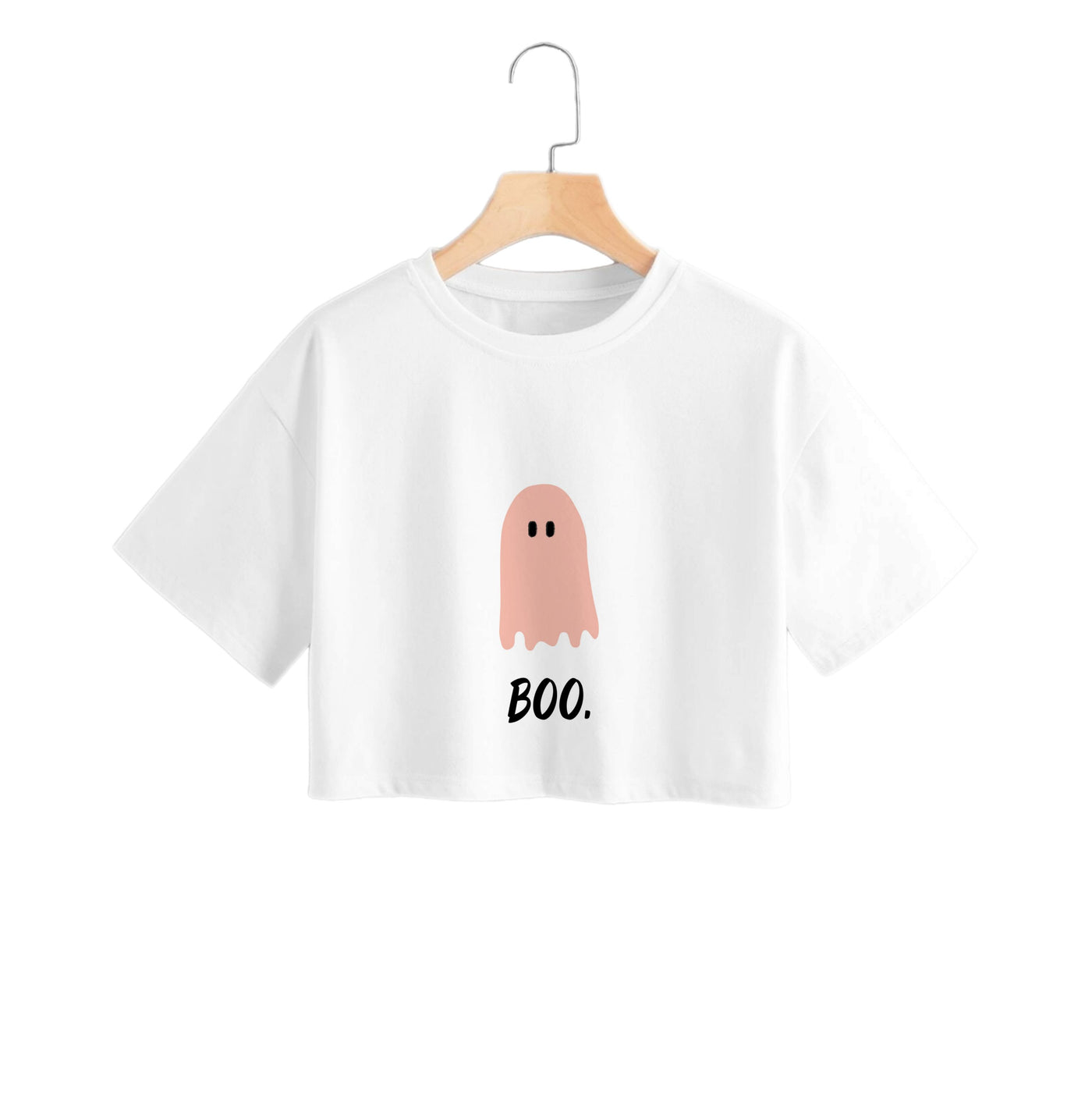Boo - Ghost Halloween Crop Top
