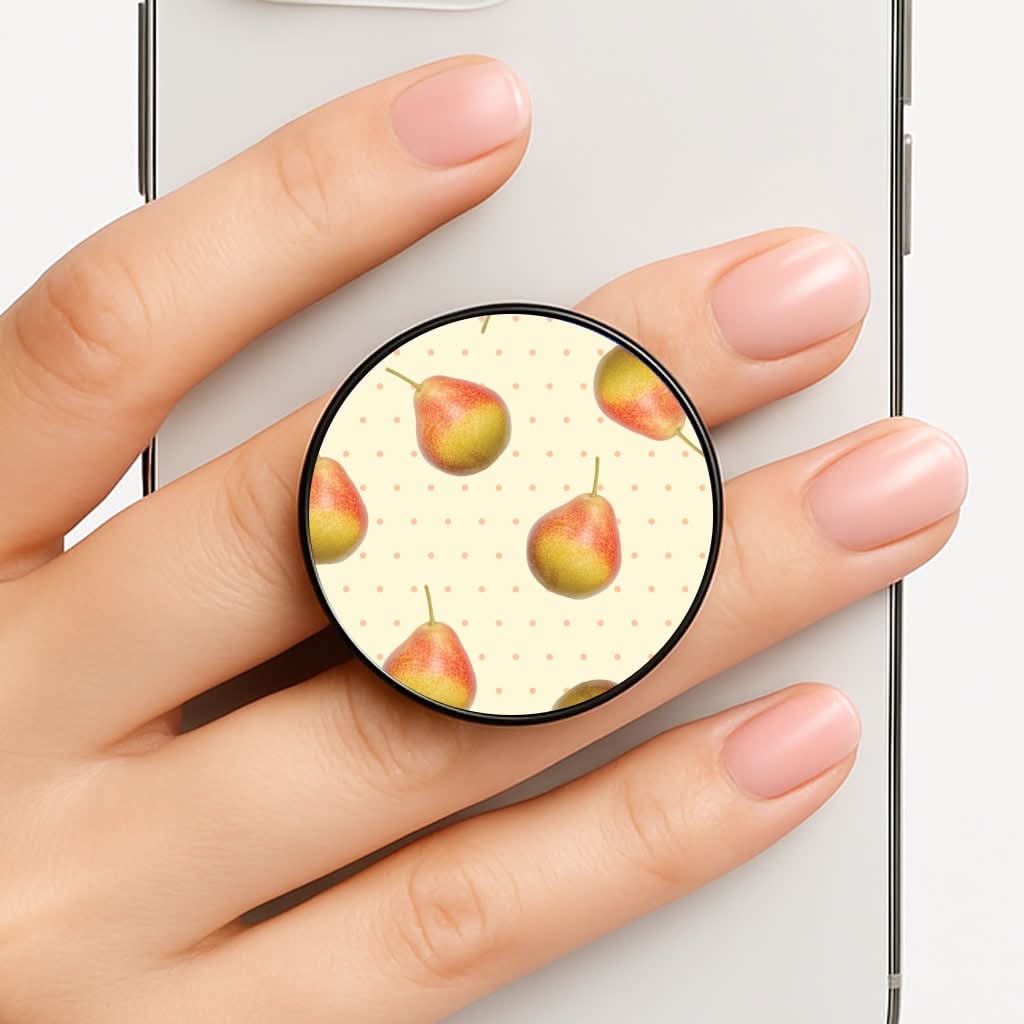 Pears And Polka Dots Pattern FunGrip