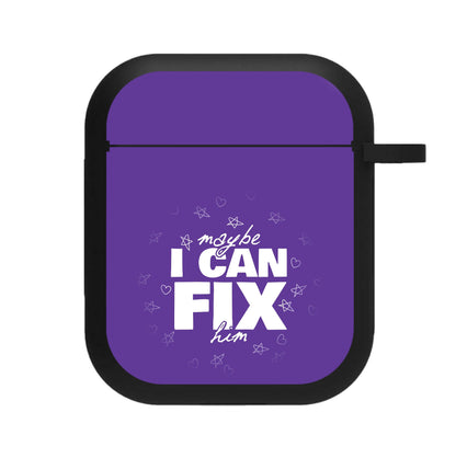 Maybe I Can Fix Him Purple AirPods Case