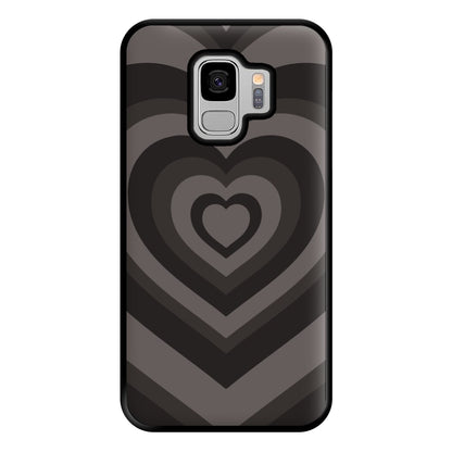 Abstract Black Heart Galaxy S9 Case