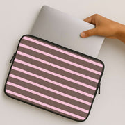 Chocolate & Strawberry Stripes Laptop Sleeve 2