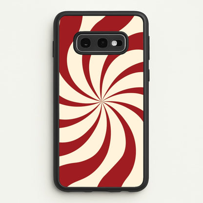 Peppermint Swirl Pattern Galaxy S10e Case