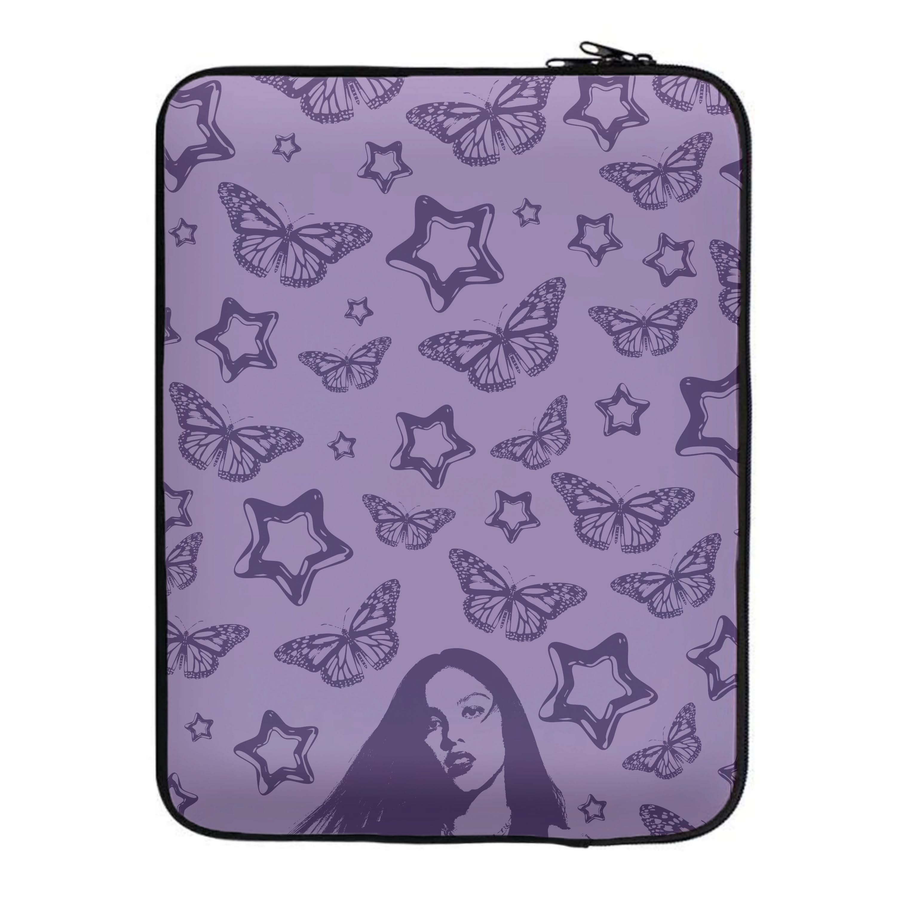 Stars And Butterflies Pattern Laptop Sleeve