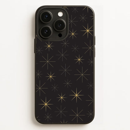 Christmas Gold Stars Pattern iPhone 12 Pro Max Case