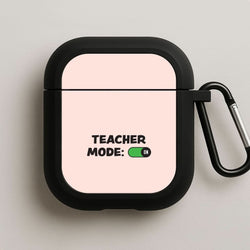 Teacher Mode On Black AirPods Case