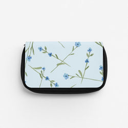 Baby Blue Floral Pattern Pencil Case