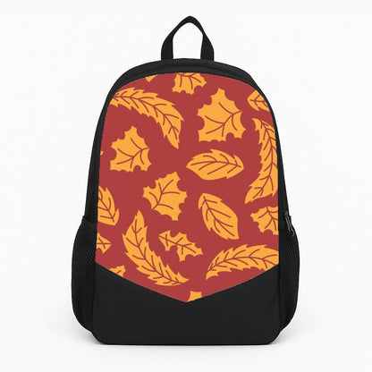 Orange Leaves Pattern Backpack