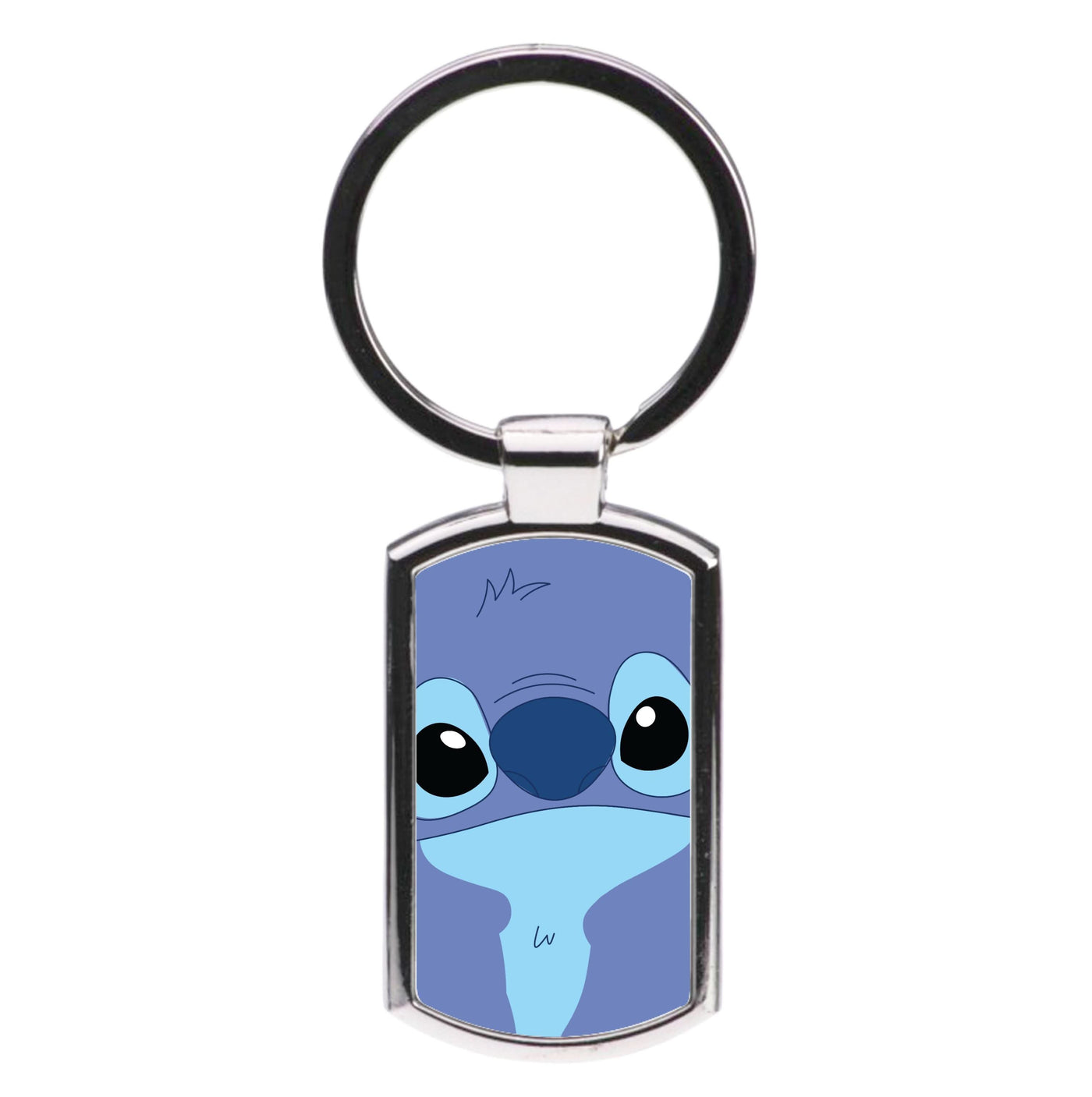 Blue Alien Face Luxury Keyring