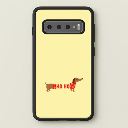 Christmas Jumper Ho Ho Dachshund Galaxy S10 Case