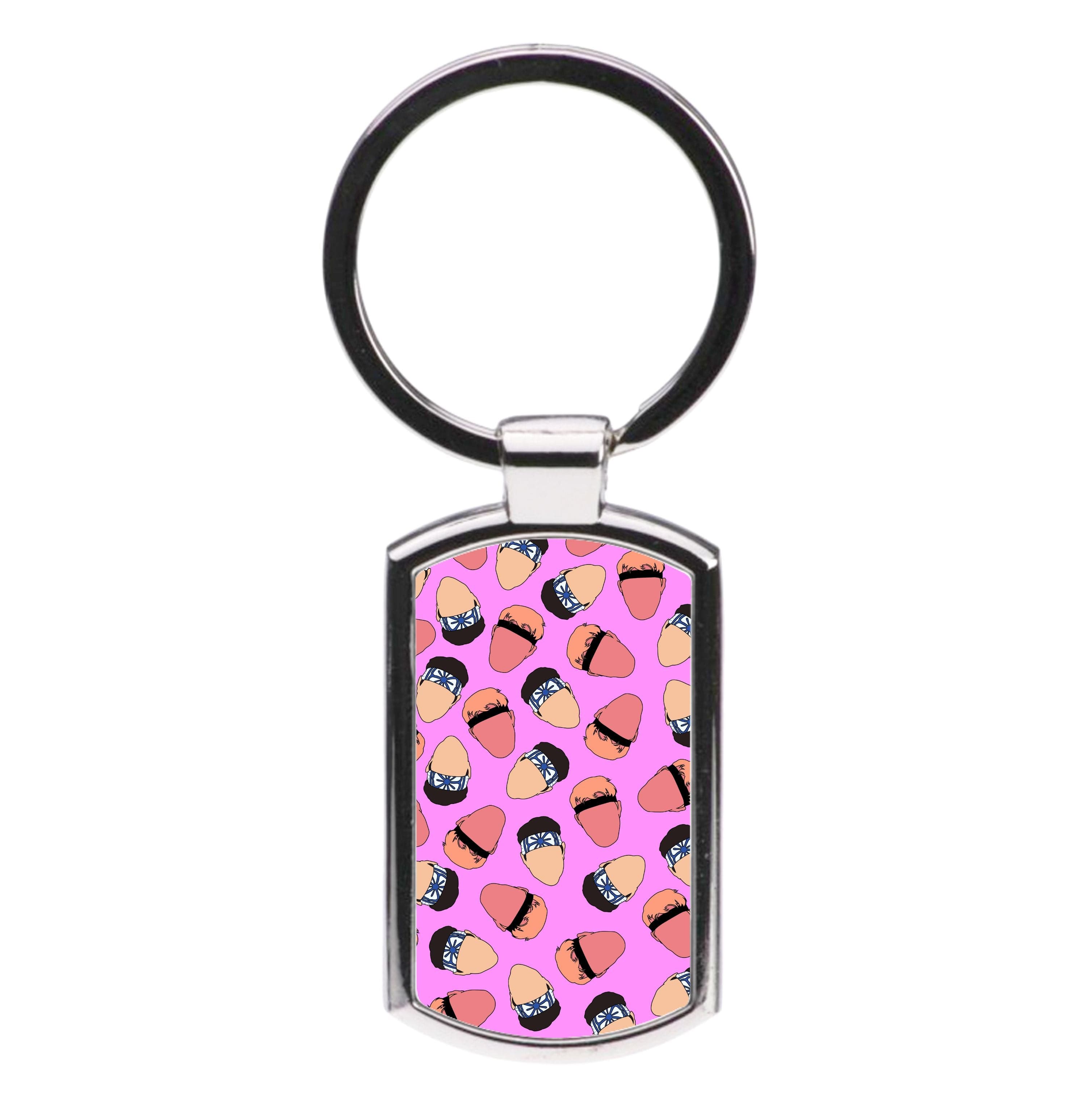 Johnny And LaRusso Collage Luxury Keyring