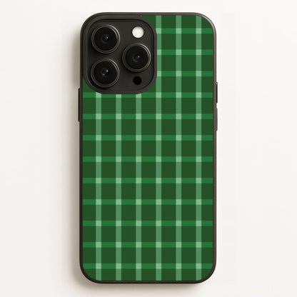 Dark Green Tartan Christmas Pattern iPhone 12 Pro Max Case