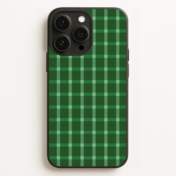 Dark Green Tartan Christmas Pattern iPhone 12 Pro Max Case