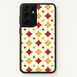 Geometric Christmas Stars Pattern Galaxy S21 Ultra Case