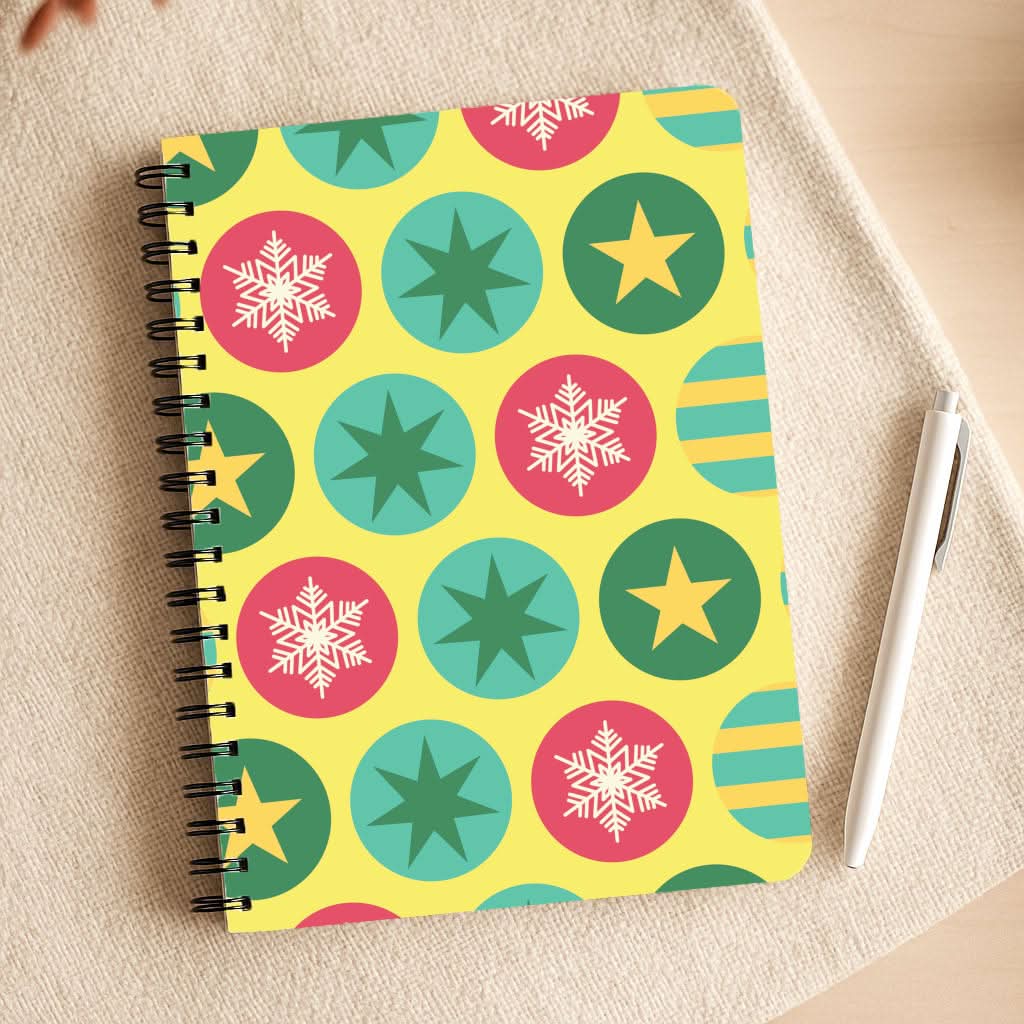Colourful Abstract Baubles Christmas Pattern Notepad