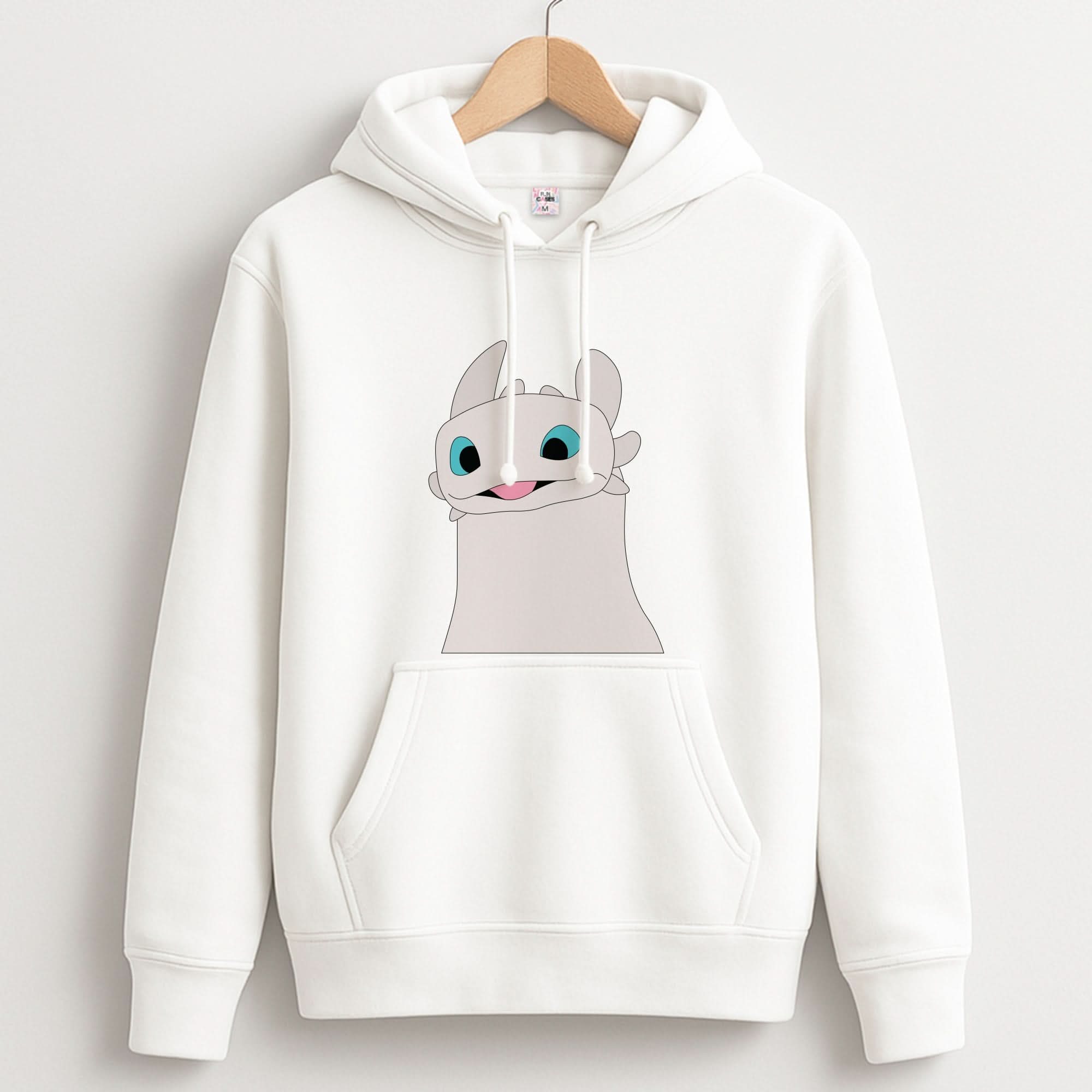 White Fury Dragon Hoodie