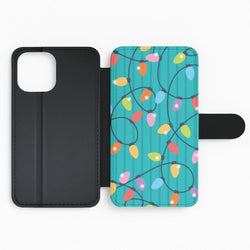 Funky Christmas Lights Pattern Flip Phone Case
