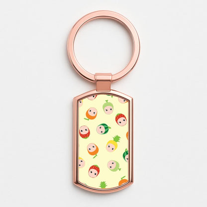 Fruit Angels Pattern Rose Gold Keyring