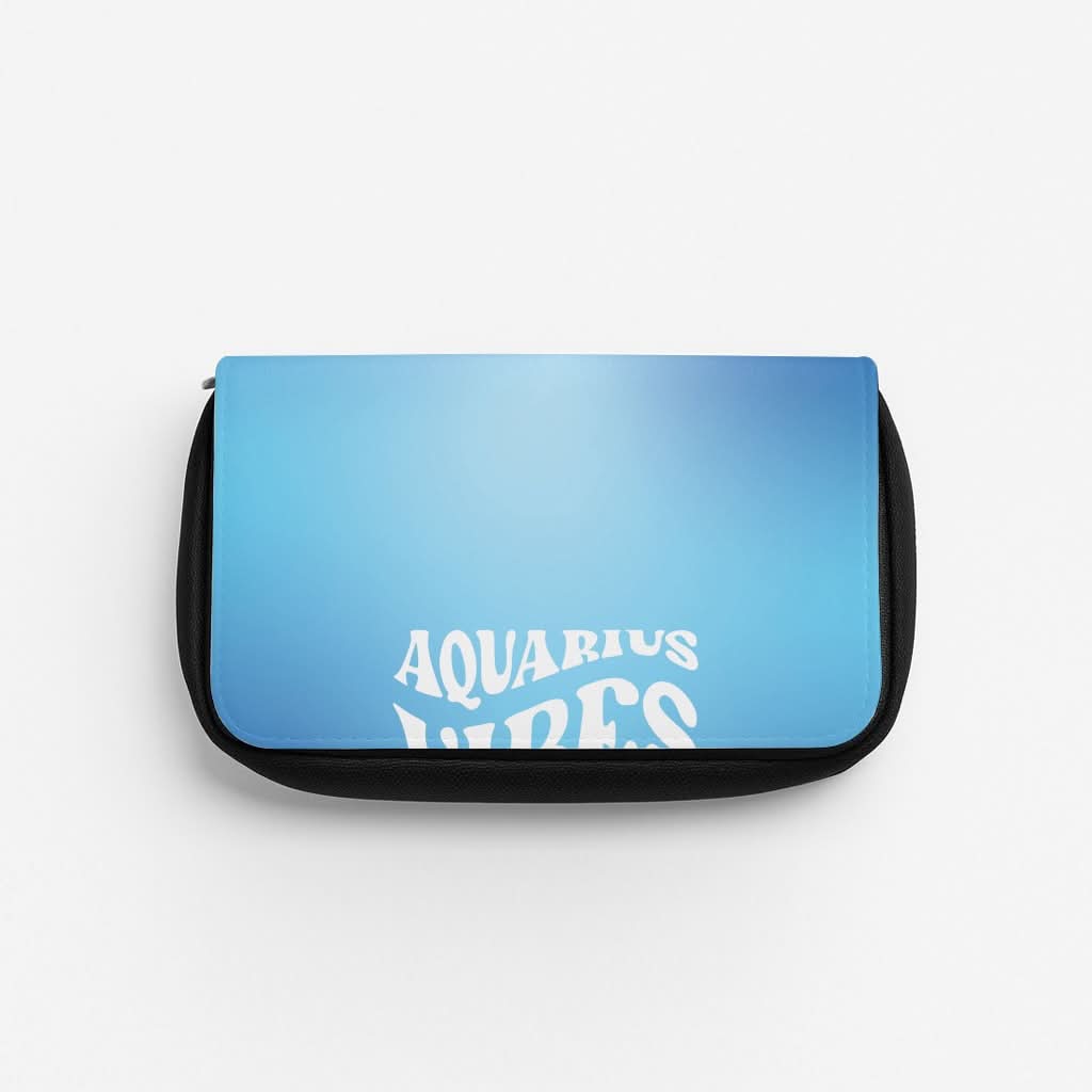 Aquarius Vibes Gradient Zodiac Pencil Case