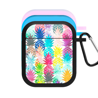 Watercolour Pineapple Pattern AirPods Case