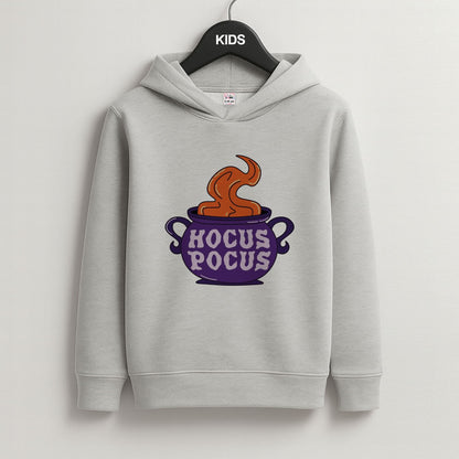 Hocus Pocus Cauldron Grey Kids Hoodie