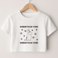 Christmas Time Moom Crop top