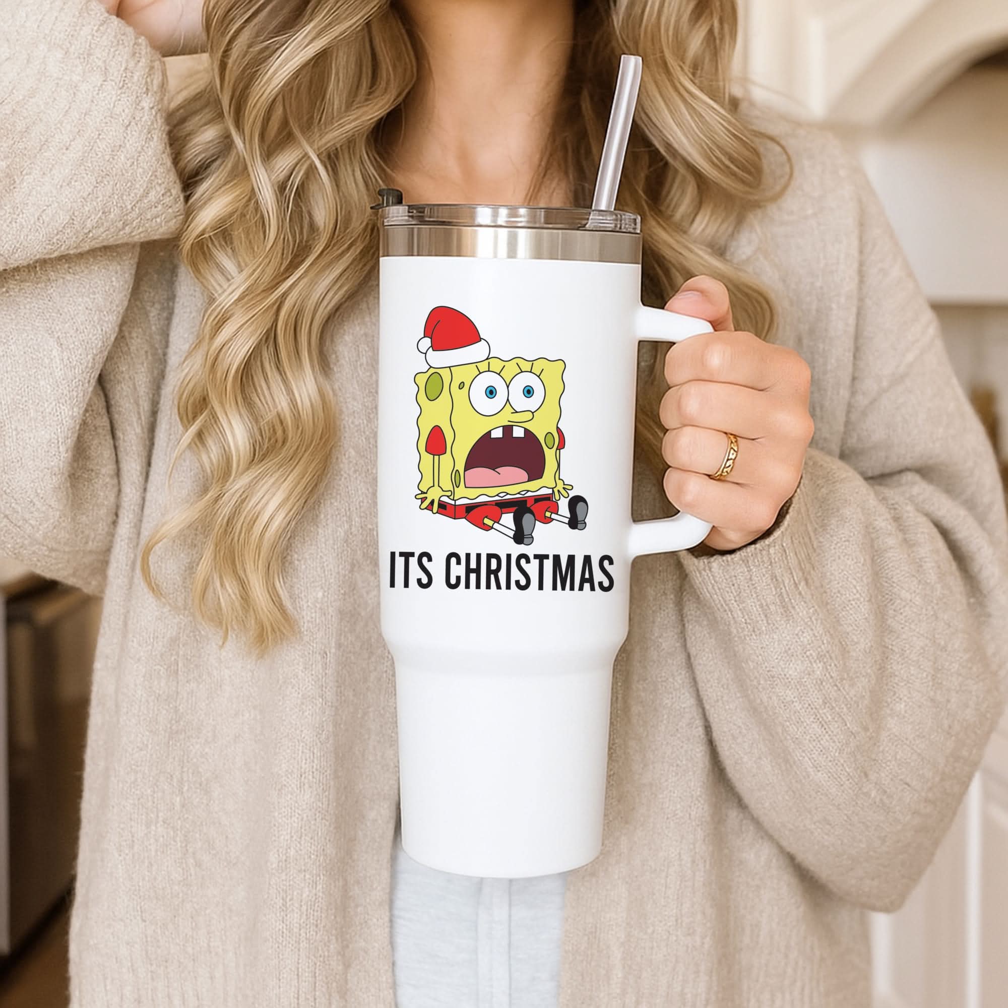 It's Christmas Cartoon Sponge Tumbler