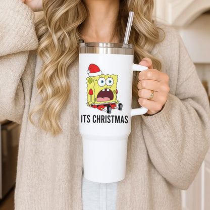 It's Christmas Cartoon Sponge Tumbler