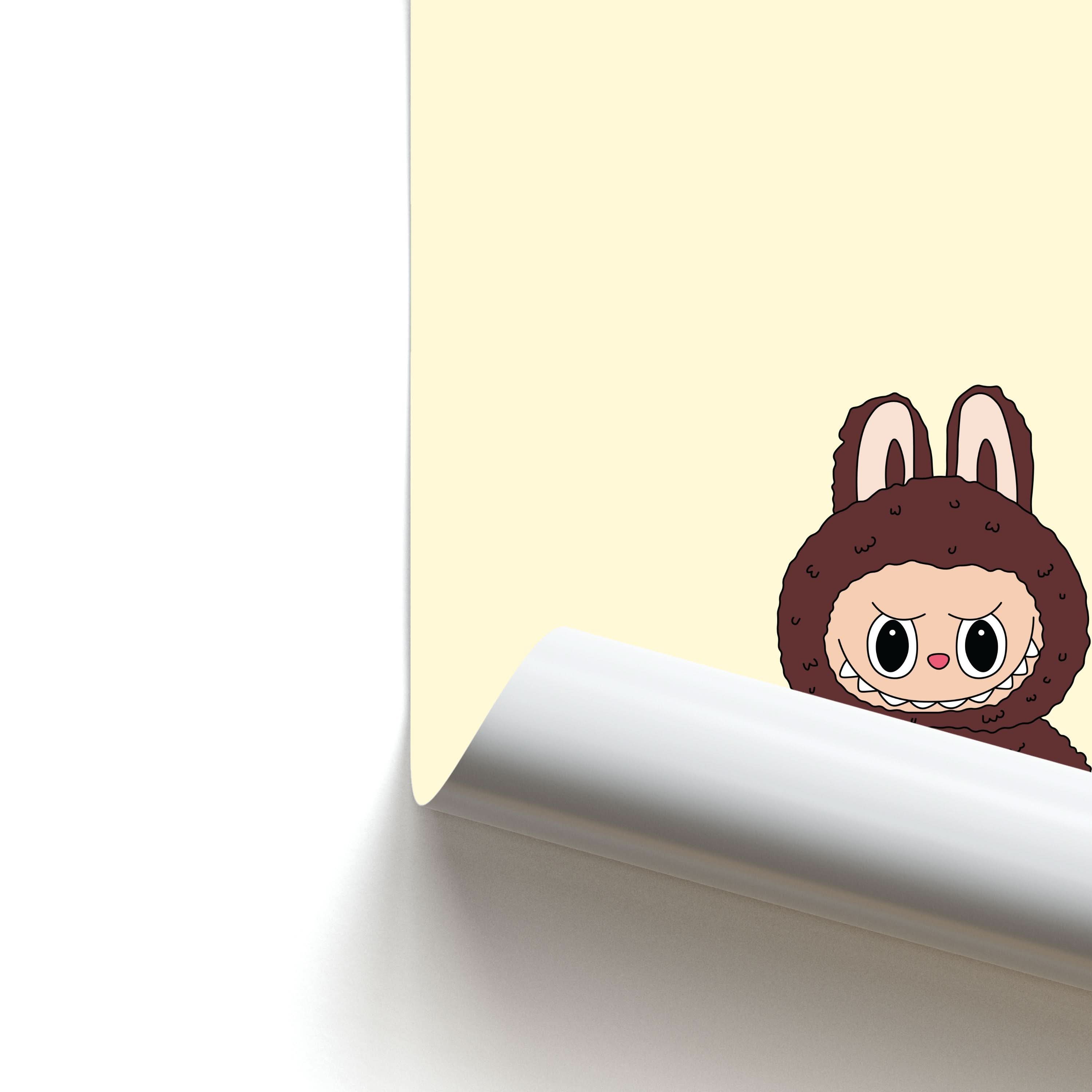 Cute Brown Monster Poster