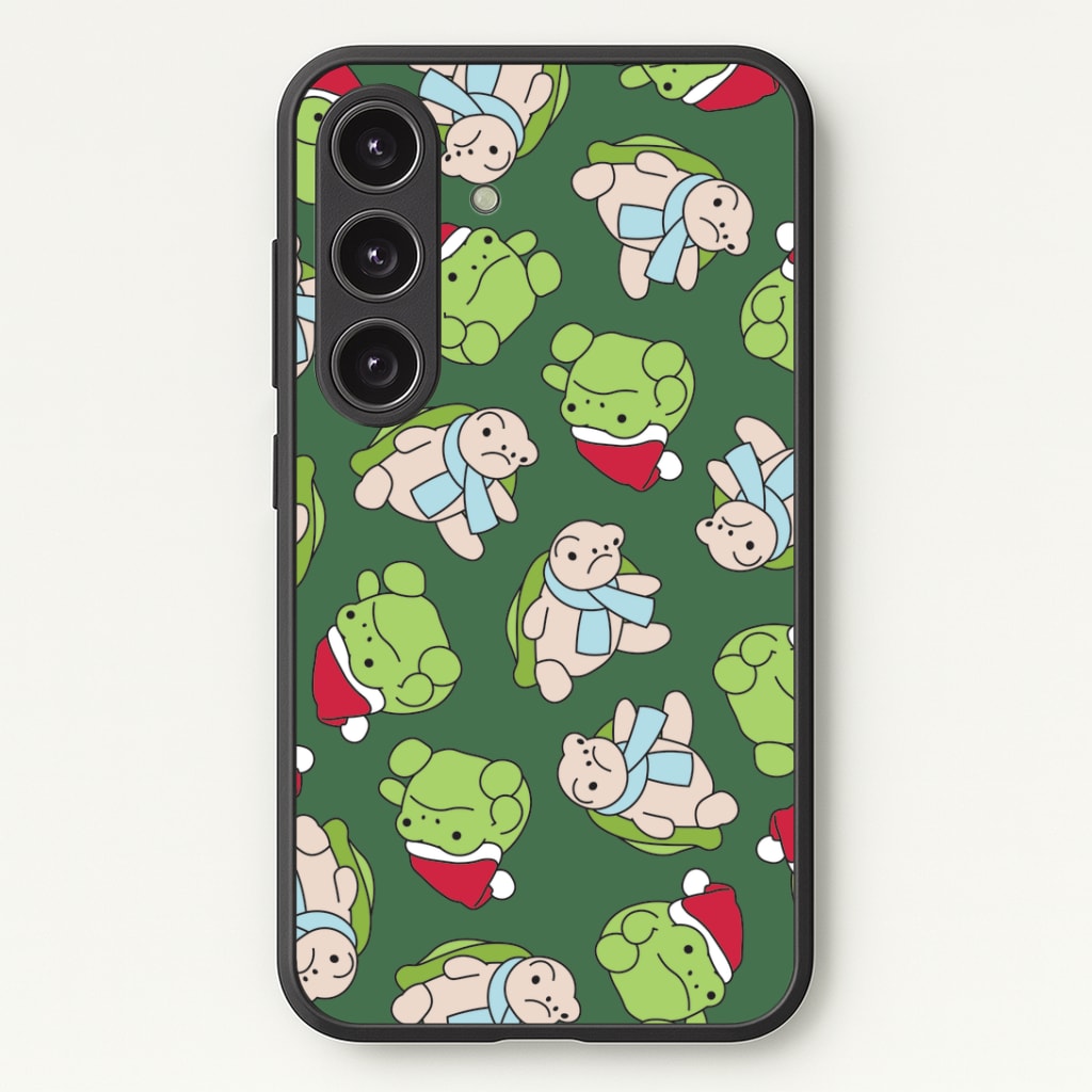 Grumpy Christmas Plushies Pattern Galaxy S25 Case