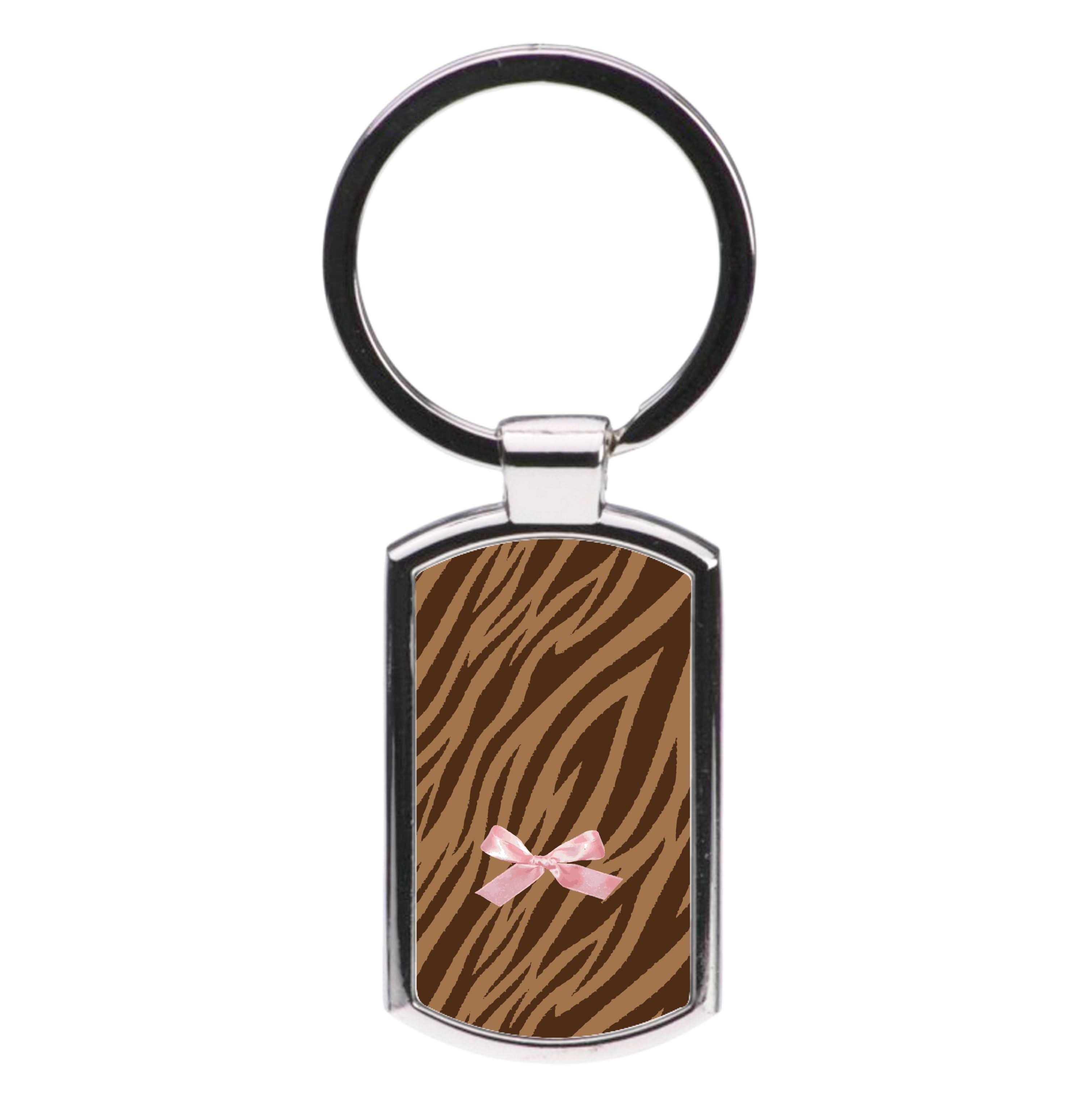 Coquette Brown Tiger Print Luxury Keyring