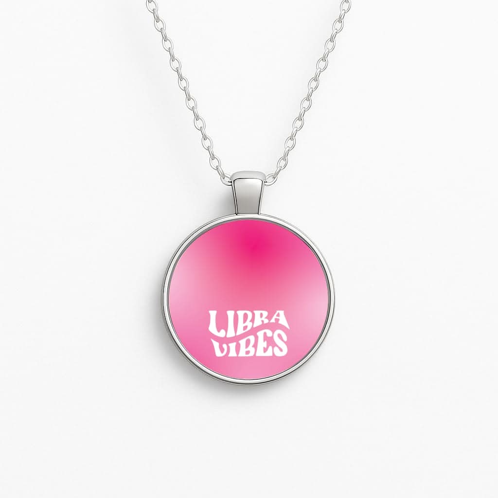 Libra Vibes Gradient Zodiac Circle Necklace