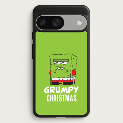 Grumpy Christmas Cartoon Sponge Google Pixel 9 / 9 Pro Case
