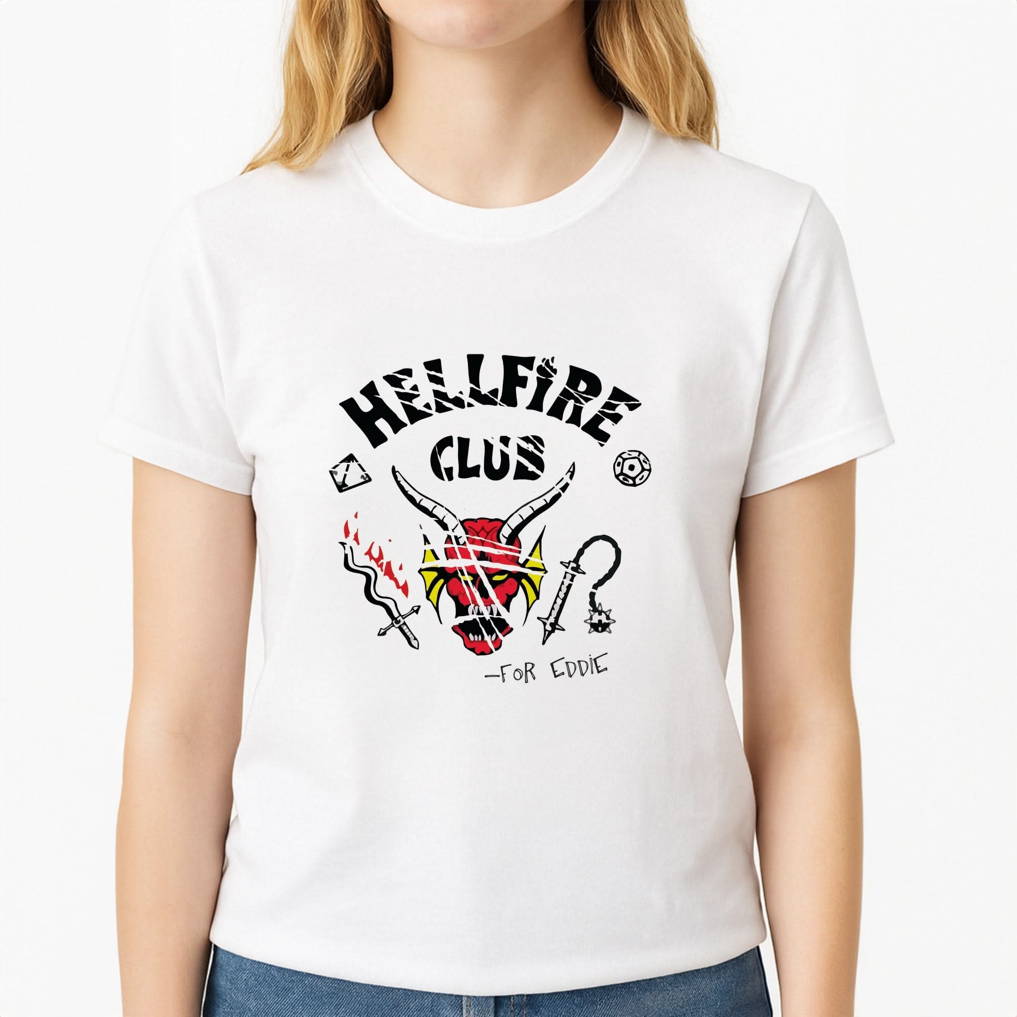 Torn Hellfire Club Womens T-Shirt